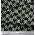 thumbnail image 3 of Soimoi Black Georgette Viscose Fabric Artistic Flower Damask Printed Craft Fabric by the Yard 42 Inch Wide, 3 of 5