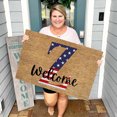 thumbnail image 1 of TopLLC Bathroom Rugs 4th Of July Door Mat Patriotic Doormat Entryway Rug Welcome Independence Day Doormat Stain And Fad Patriotic Decor Welcome Outdoor Mat A map, 1 of 2