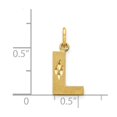 thumbnail image 4 of Diamond2Deal 14K Yellow Gold Satin Letter L Initial Pendant for Women, 4 of 6