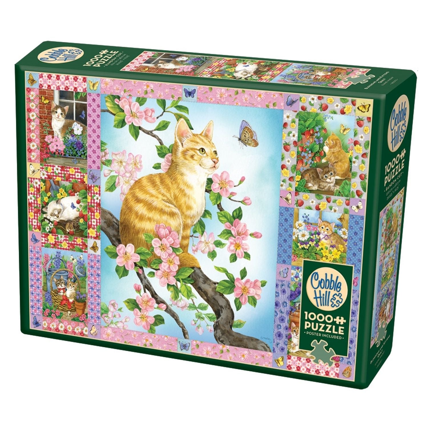 Cobble Hill - Blossoms And Kittens Quilt (1000-Piece Puzzle)
