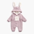 thumbnail image 2 of MeetoTime Baby Clothes Fall Winter Warm Hoodie Jumpsuits Long Sleeved Fleece Thickened Infant Toddler Rompers Home Crawling Clothes, 2 of 7