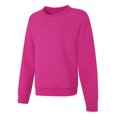 thumbnail image 1 of Hanes Girls ComfortSoft EcoSmart Crewneck Sweatshirt, XS, Amaranth, 1 of 5