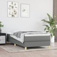 thumbnail image 1 of vidaXL Cadre de Lit Gris Foncé 100x203 cm Grand Lit Simple TG Tissu, 1 of 5
