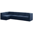thumbnail image 1 of Meridian Furniture Quincy Sectionnel Modulaire en Velours Bleu Marine, 1 of 13