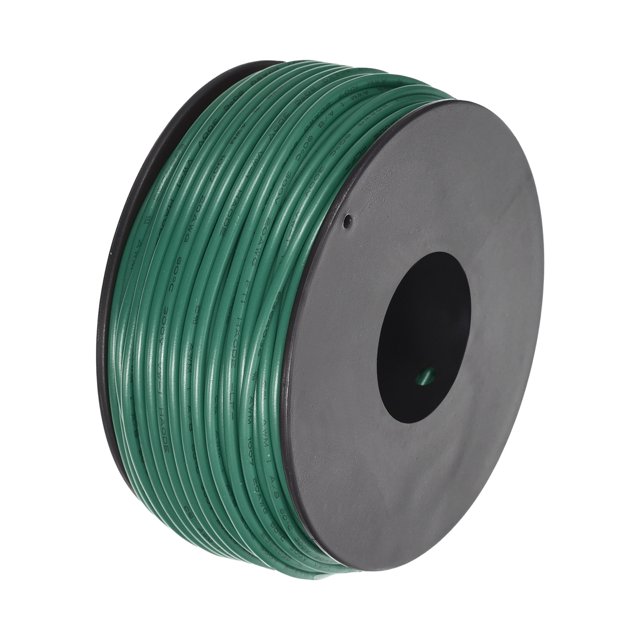 Uxcell 20AWG Stranded Wire Hookup 30M/100ft Green, Electrical Wire UL1007 Spool