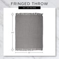 thumbnail image 3 of Collection Diamond Throw Coton Tissé 50x60 Noir, 3 of 6