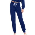 thumbnail image 4 of Ersazi Pyjama Mode Femme Col Rond Manches Longues Ensemble Chandail en Molleton et Pantalon en Liquidation Bleu Foncé L, 4 of 5