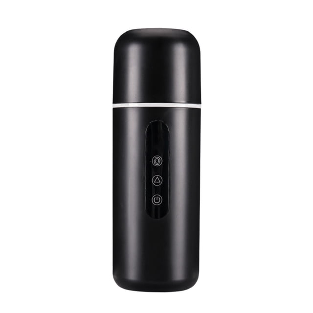 WLOELOEW Portable Car Heating Cup With Ceramic Interior 8.66 Inch Aluminum Alloy Kettle For Truck Use Black Color A