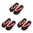 thumbnail image 3 of ZheElen Sabots Japonais Pantoufles Geta Sandales Sandales de Plage pour Hommes Femmes 36 Rouge Rond Taille 37 Ensemble de 3, 3 of 6