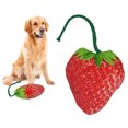 thumbnail image 4 of 2 Pcs Jouet pour Animal Fraise Résistant aux Morsures Réaliste Jouet Couineur pour Chien Jouet à Mâcher pour Animal, 4 of 10