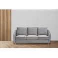 thumbnail image 1 of K-Living Daphne Plush Velvet Sofa With Chrome Legs In Grey, 1 of 3