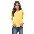 thumbnail image 4 of RXIRUCGD 2025 Vêtements d'Été pour Enfants T-shirt à Rayures Mode Mignon Col Rond Manches Longues, 4 of 6
