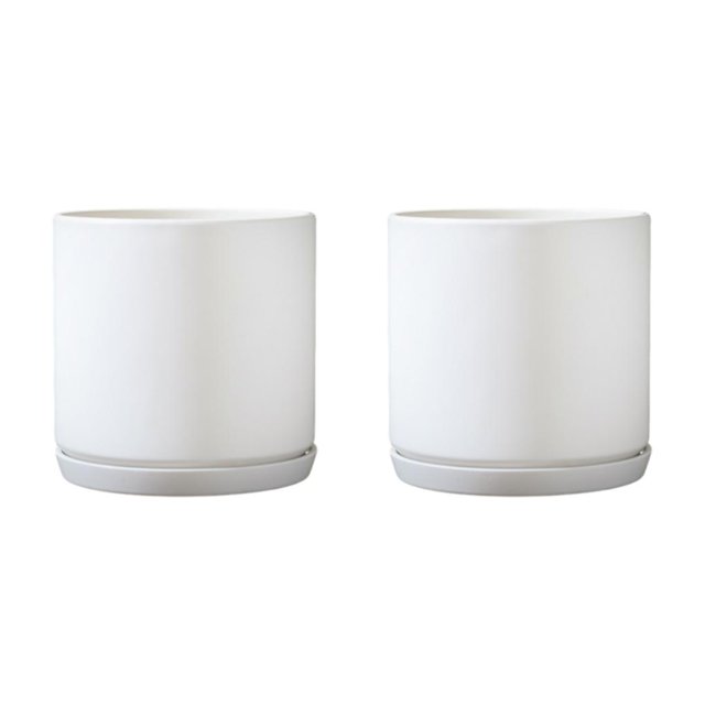 Wweixi Indoor Flower Pots - Elegant And Practical Available In Multiple Colors And Can Be Selected TX white M 2Set