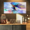thumbnail image 2 of Designart Fleur bleue créative abstraite Art mural sur toile, 2 of 4