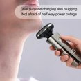 thumbnail image 4 of Men's Electric Shaver with 3 Floating Blades, LED Battery Display, 100% Waterproof Washable Head, 600mAh Rechargeable Battery, USB Charging & Plug-in Use Functionality - Blue (ZCB104), 4 of 6