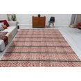 thumbnail image 3 of Casavani Dhurrie en Coton Indien Kilim d'Extérieur, Rouge 8x10 Pieds, 3 of 5