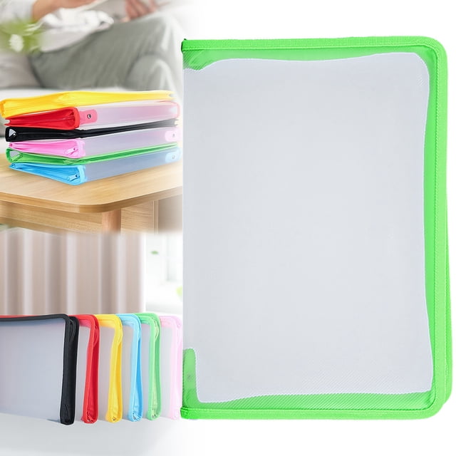 Zipper File Bag Home Plastic Document Bag Zipper Wallet Folders Zipper Document Holder For School Travel