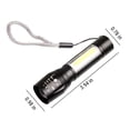 thumbnail image 3 of Mini Flashlights with Batteries,Rechargeable Led Flashlights,Strong Light Telescopic Zoom USB Charging LED Flashlights High Lumens,Zoomable Bright Small Flashlight,Brightness Flash Light for Outdoor, 3 of 8