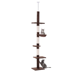 CoSoTower 8.5ft Arbre d'escalade du chat 5-Tier Centre d'activités Kitty avec Craquanting Post Brown et White
