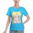 thumbnail image 1 of T-Shirt Basique à Manches Courtes pour Femmes Sailor Moon Édition Q Tsukiha, 1 of 6