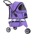 thumbnail image 1 of FDW 3-Wheel Folding Pet Stroller Travel Carrier for Cats & Dogs, Model T13, Purple, 1 of 7