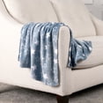 thumbnail image 2 of George Baby Blue Star Flannel Baby Blanket 30" x 36", 2 of 4