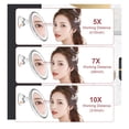 thumbnail image 4 of Touch Screen Makeup Mirror 10X Magnifying Flexible Mirror Brightness Adjustable Rechargeable 3lights LED Light Vanity Mirrors ,Widely Use, 4 of 7