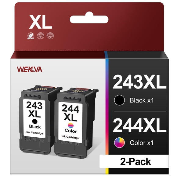 Encre for 243 244 XL for TS3420 Ink Cartridges Pixma TR4520 Ink for Ink 243 244 XL Work for Pixma MX492 MG2920 TS3320 TS3120 TR4520 MG2522 MG3029 (1 B