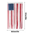 thumbnail image 3 of Lighted American Flag Decor, Lighted Rag American Flag Banner, 2026 New Patriotic Wall Hanging, Retro American Ribbon Flag for Outdoor Porch Decoration, Decorative Flag Banner, White, 3 of 8