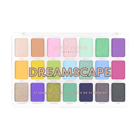 Profusion Cosmétiques | Palette Artistry 21 nuances, paysage onirique, Fard à paupières, 21 pièces, 1.11 oz.
