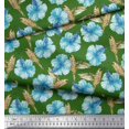 thumbnail image 2 of Soimoi Poly Georgette Fabric Hummingbird & Floral Fabric Prints By Yard 42 Inch Wide, 2 of 3