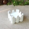 thumbnail image 4 of Wooden Picket Fence Flower Pot, Home Decoration Flowerpot, Versatile Flower Arrangement Container, 1Pcs Fence Decoration Wooden Boxes for Flower, DIY Floral Flowerpot 3.9x3.9x2.75 In, 4 of 7
