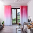 thumbnail image 2 of Leaves Sheer Curtain Tulle Window Treatment Voile Drape Valance 1 Panel Fabric, 2 of 9