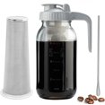 thumbnail image 1 of Cold Brew Coffee Maker with V-Shaped Lid, 64oz Iced Coffee Maker with Stainless Steel Filter, BPA Free Sturdy Cold Brew Pitcher for Coffee, Iced Tea, Sun Tea, Lemonade, 1 of 6
