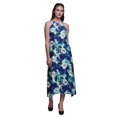 thumbnail image 1 of Bimba Robe de Plage Teinture sur Nœuds pour Femmes, Dos Nu, Col Licou, Été, Soirée, Fête - Grande, 1 of 6