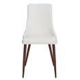 thumbnail image 2 of Set of 2 Mid-Century Fabric & Metal Side Chair in White, 2 of 7