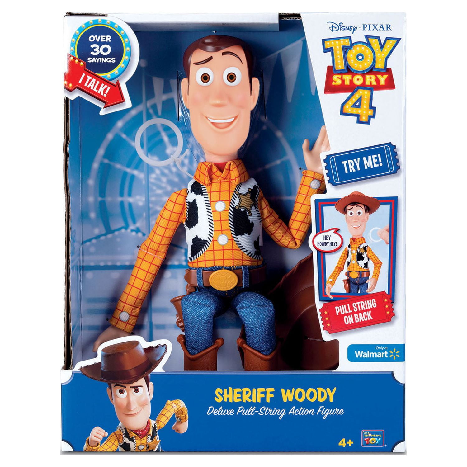 Disney Pixar Toy Story 16 inch Tall SHERIFF WOODY Deluxe Pull