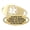 White | Laser Engraving, variant on MedicEngraved Yellow Gold Stainless Steel Custom Medical Alert Bracelet - 5mm Oval Link