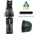 thumbnail image 2 of vangelo ASTM and CSA Approved Steel Toe Men Safety Boot ETHAN-3 Puncture and Toe Protection Non-Slip Black Size 9.5W, 2 of 5