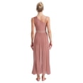 thumbnail image 3 of iiniim Femme Paillettes Strass Costume de Danse Lyrique Robe Fendue Sans Manches Rose Poudré TG, 3 of 7