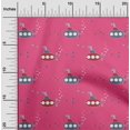 thumbnail image 1 of oneOone Polyester Lycra Pink Fabric Submarine & Fish Ocean Sewing Material Print Fabric By The Yard 56 Inch Wide, 1 of 4