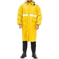 thumbnail image 1 of LOVZFMLL Jackets for Men Rainstorm Proof Long Raincoat PVC Hiking Raincoat Solid Color Reflective Strip Men's Long Sleeved Raincoat, 1 of 6