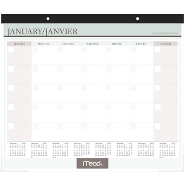 2027 Mead® Undated Monthly Desk Calendar, 19-3/4” x 17”