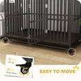 thumbnail image 4 of PawHut Cage pour Chien en Acier Robuste de 49 Pouces, Chenil Cage pour Animal, Noir, 4 of 10