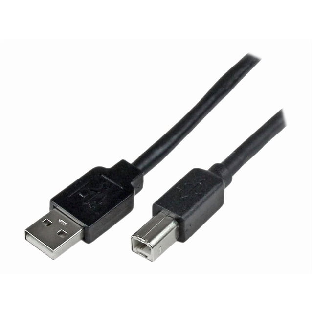 StarTech.com 20m / 65 ft Active USB 2.0 A to B Cable - Long 20 m USB Cable - 20m USB Printer Cable - 1x USB A (M), 1x USB B (M) - Black (USB2HAB65AC) - USB cable - USB Type B (M) to USB (M) - USB 2.0 - 66 ft - black - for P/N: ICUSB232D
