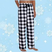 jsaierl Men’s Buffalo Plaid Pajama Pants Comfy Loose Lounge Trousers Drawstring Pajama Pants Sleepwear