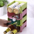 thumbnail image 3 of Jierger Refrigerator Bottle Rack,Drink Organizer for Fridge,Stackable Water Bottle Organizer,Free-Standing Water Bottle Storage Rack for Fridge,Countertop,Pantry,Freezer, 3 of 7