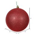 thumbnail image 1 of Vickerman 10" Red Glitter Ball Drilled Cap - N592503DG, 1 of 2