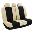 thumbnail image 1 of FH Group Light & Breezy Flat Cloth Car Seat Cover Set For Car Truck SUV Van Beige - Rear, 1 of 5