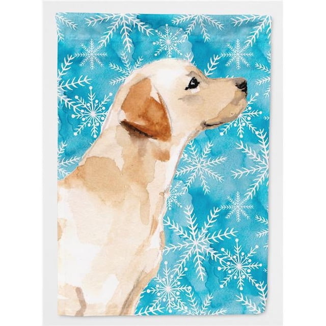 Carolines Treasures BB9458GF Yellow Labrador No.2 Winter Flag Garden Size